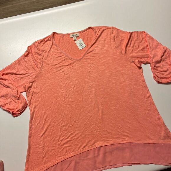 NWT Style & Co Layered Hem Tunic 1X - Picture 4 of 7